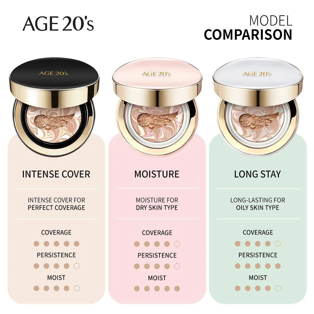 AGE 20's - Signature Intense Cover Pact Intense Cover SPF 50+ PA+++ ( 21 LIGHT BEIGE)