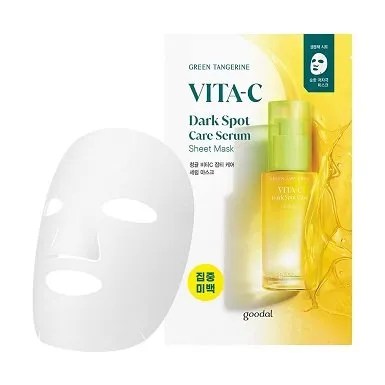 Buy Goodal Green Tangerine Vita C Dark Spot Mask Sheet 20ml in Pakistan – Brightening sheet mask for dark spot removal – Korean skincare at Kobliss.pk