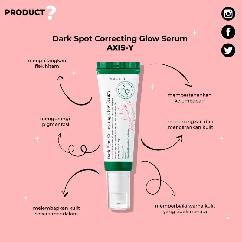 Axis-Y- Dark Spot Correction Glow Serum 50ml