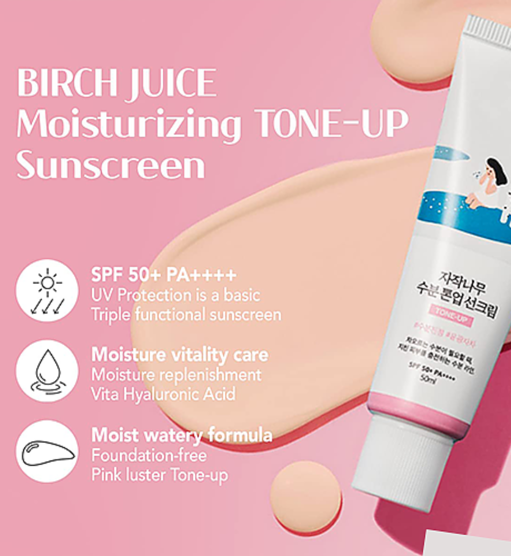 Round Lab - Birch Juice Moisturizing Tone-Up Sunscreen SPF50+ PA++++ 50ml