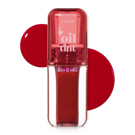 Etude Dear Darling Oil Tint(#1 Real Cherry), moisturizing lip tint with a glossy finish, available in Pakistan. Perfect for dry lips, enriched with nourishing oils.