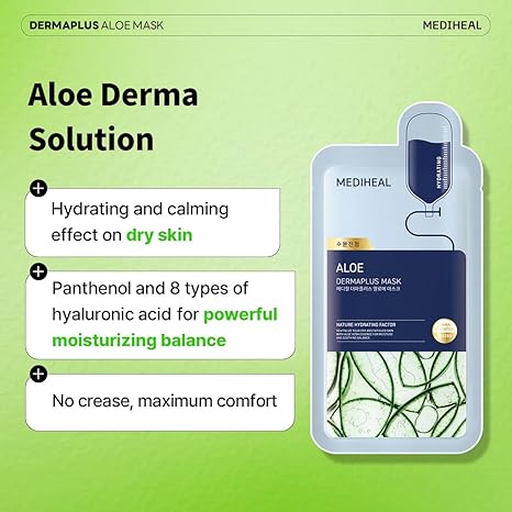 MEDIHEAL - Derma Plus Aloe Mask 22ml (Hydrating)