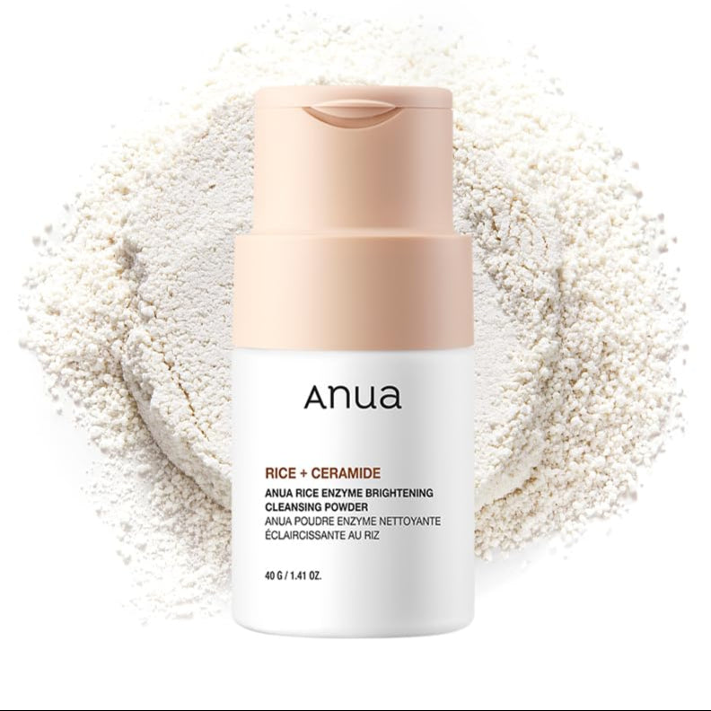 Buy Anua Rice Enzyme Brightening Cleansing Powder 40g in Pakistan – Gentle exfoliating cleanser for bright and smooth skin – Korean skincare available at Kobliss.pk