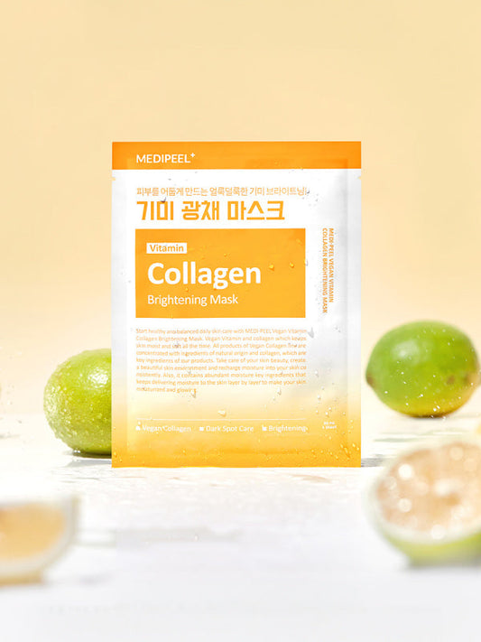 MEDIPEEL Vitamin Collagen Brightening Mask for brightening and firming skin, Korean sheet mask with Vitamin C and Collagen, available in Pakistan.