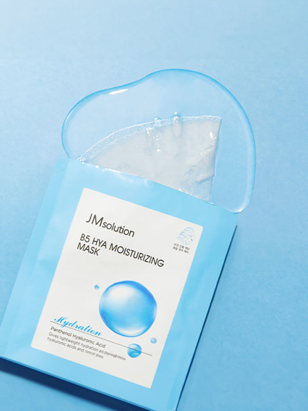 JM Solution B5 HYA Moisturizing Mask provides deep hydration with Pro-Vitamin B5 and Hyaluronic Acid, perfect for dry and sensitive skin, available in Pakistan.