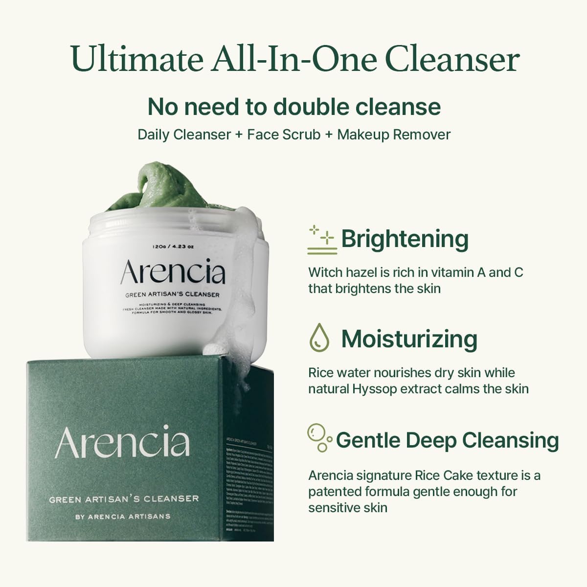 Arencia – Fresh Green Cleanser 120g