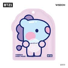 BT21 Minini MANG Essence Sheet Mask available in Pakistan – nourishing and hydrating Korean skincare product.