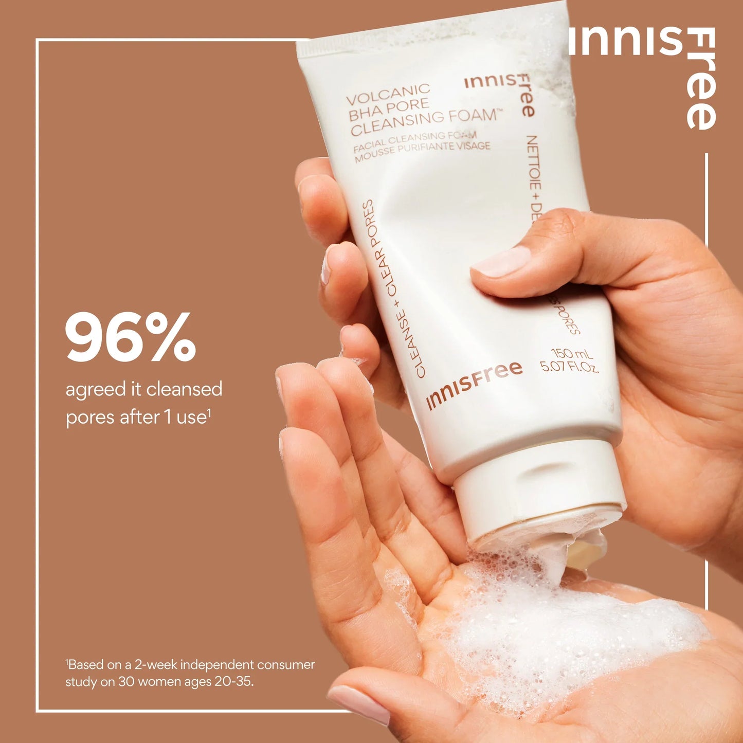 Innisfree – Jeju Volcanic Pore BHA Cleansing Foam 150ml