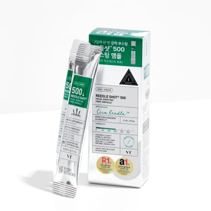 "VT Reedle Shot 500 Trial Pack 2mlx8 – Korean micro needle ampoule for skin texture, elasticity & fine lines in Pakistan"