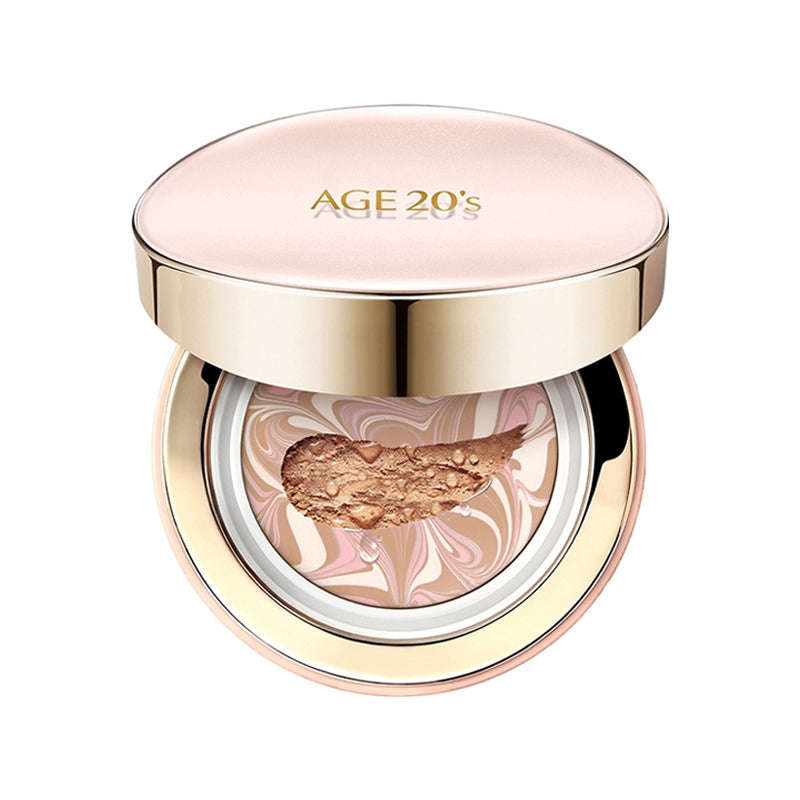 AGE 20's Signature Essence Cover Pact Moisture SPF 50+ PA+++ in 21 Light Beige for hydrated, flawless skin, available in Pakistan.