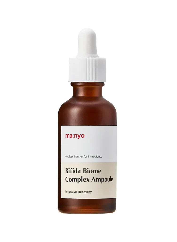 Buy Manyo Bifida Biome Ampoule 30ml in Pakistan – Probiotic-rich serum for skin barrier repair and hydration – Korean skincare available at Kobliss.pk