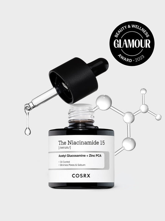 COSRX The Niacinamide 15 Serum 20ml - Korean skincare serum for brightening, anti-acne, and pore minimizing, available in Pakistan.