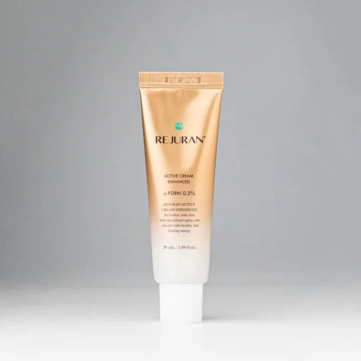 Rejuran Active Cream Enhanced c-PDRN 0.2% 50ml – premium Korean rejuvenating and anti-aging face cream for deep hydration, skin repair, brightening, and collagen boosting – available online in Pakistan at Kobliss.pk, authentic Korean skincare.