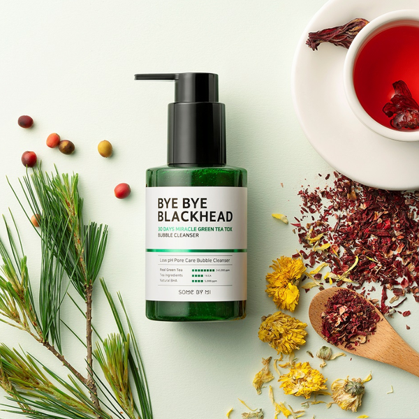 SOMEBYMI Bye Bye Blackhead 30 Days Miracle Green Tea Tox Bubble Cleanser 120g – Blackhead remover cleanser with green tea in Pakistan.