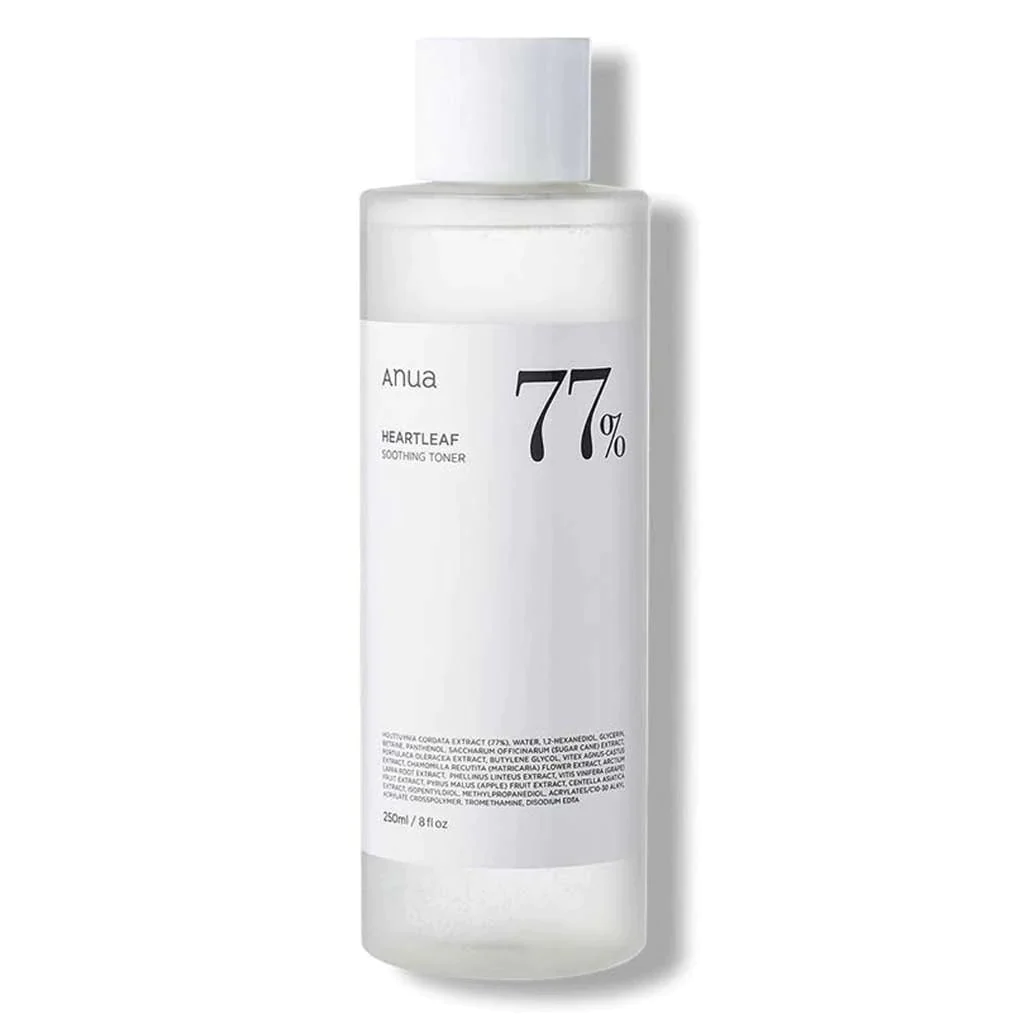 Anua Heartleaf 77 Soothing Toner 250ml - A calming and hydrating Korean skincare toner for sensitive skin in Pakistan.