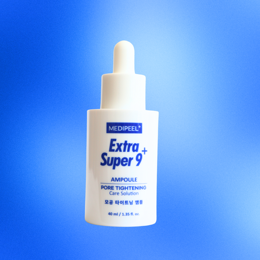 Medi-Peel Extra Super 9 Plus Pore Tightening Ampoule 40ml for pore tightening and skin elasticity, Korean skincare product available in Pakistan.