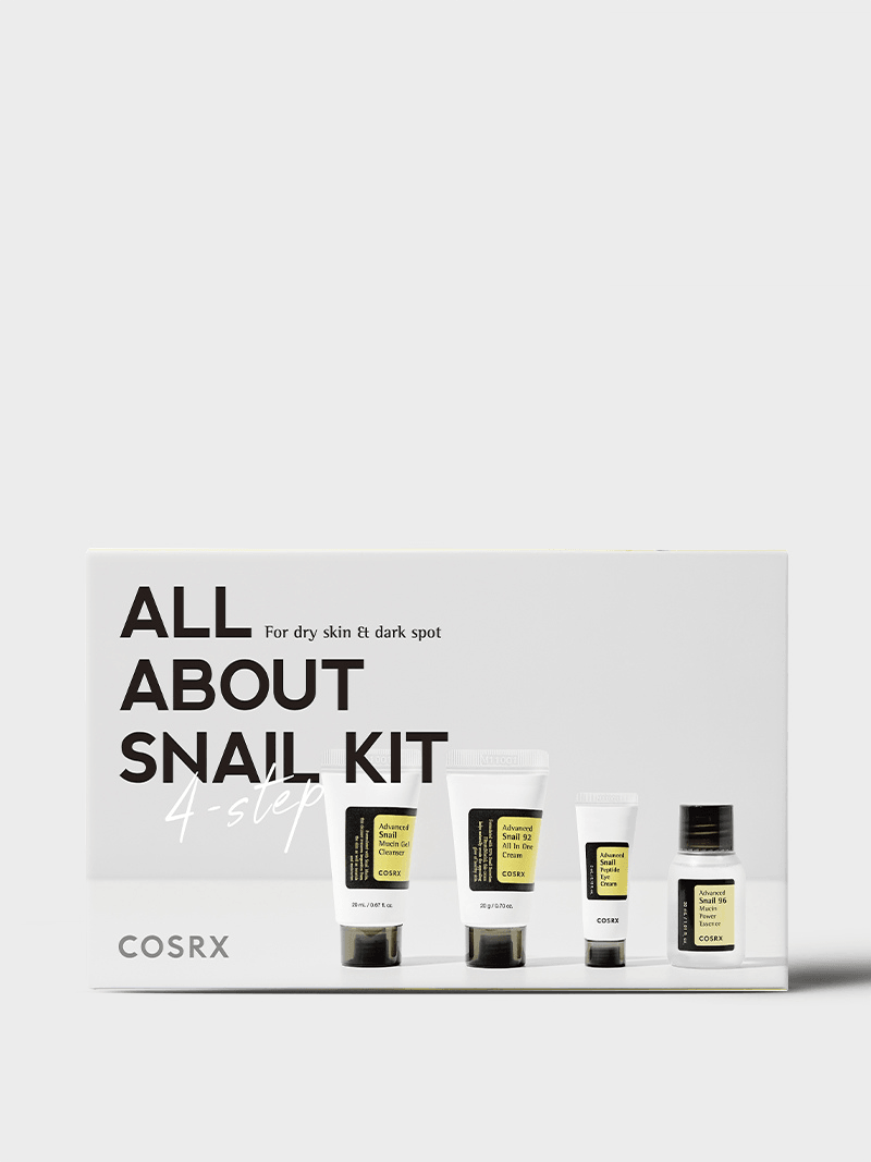 COSRX's Most Loved 4-step Advanced Snail Trial Kit: Korean skincare set with snail mucin. Available at in Pakistan at the best prices.