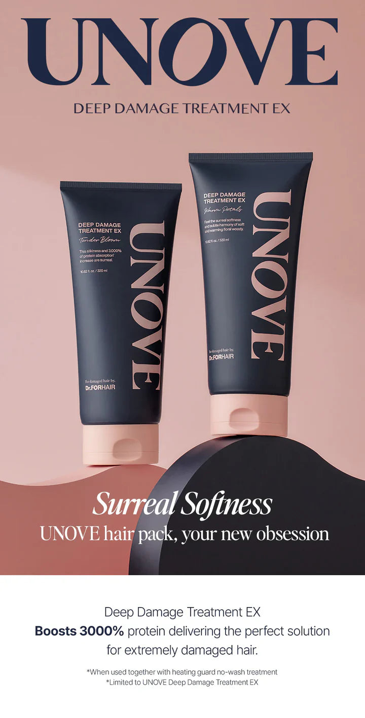 Unove Deep Damage Treatment EX 320ml – Intensive repairing Korean hair treatment for dry and damaged hair in Pakistan