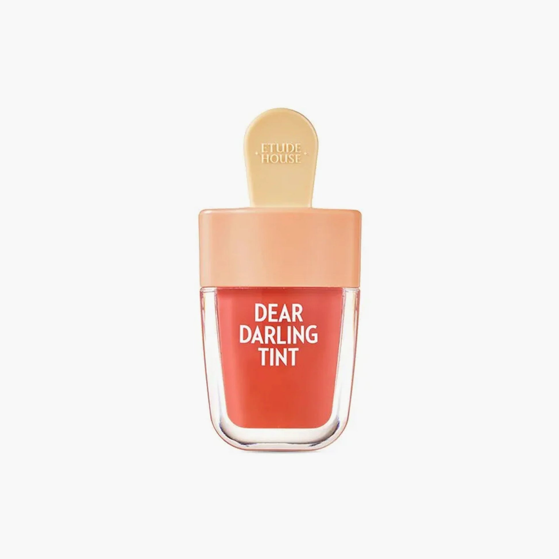 Etude Dear Darling Water Gel Tint Ice Cream OR205 - Vibrant coral-orange lip tint with a hydrating formula available in Pakistan.