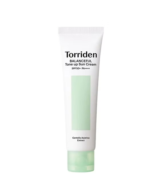 "Torriden Balanceful Tone Up Sun Cream SPF50+ PA++++ 60ml – brightening Korean sunscreen with natural tone-up effect in Pakistan"