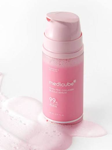 Medicube PDRN Pink Collagen Bubble Serum 95ml original Korean serum for glass skin, hydration, brightening and anti-aging in Pakistan
