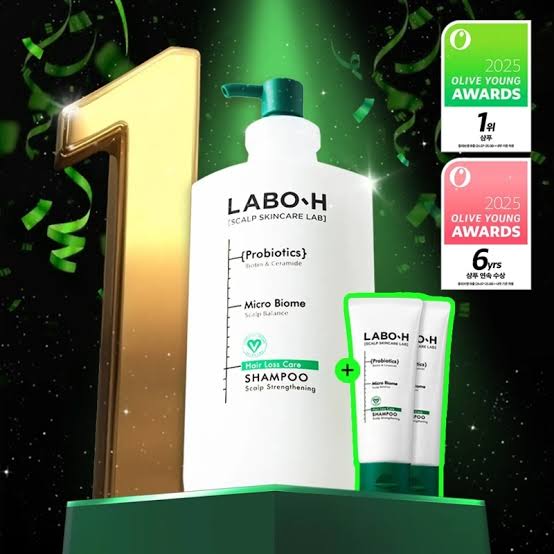 LABO-H Probiotics Hair Loss Care Shampoo Set 750ml + 100ml original Korean anti hair fall shampoo for stronger hair and healthy scalp in Pakistan