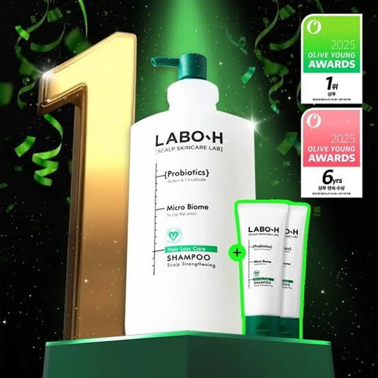 LABO-H Probiotics Hair Loss Care Shampoo Set 750ml + 100ml original Korean anti hair fall shampoo for stronger hair and healthy scalp in Pakistan