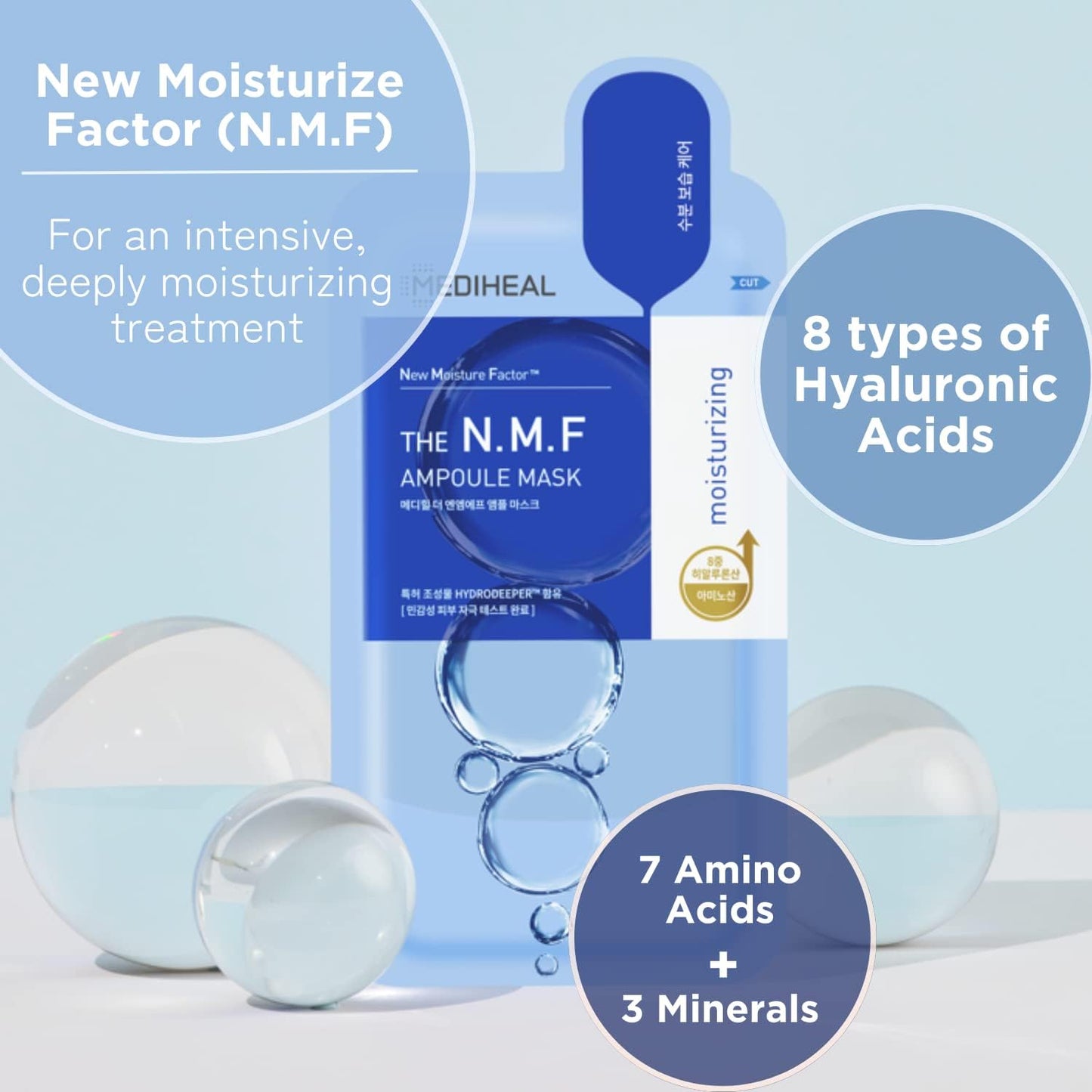 MEDIHEAL - The N.M.F Ampoule Mask 22ml (Moisturizing)