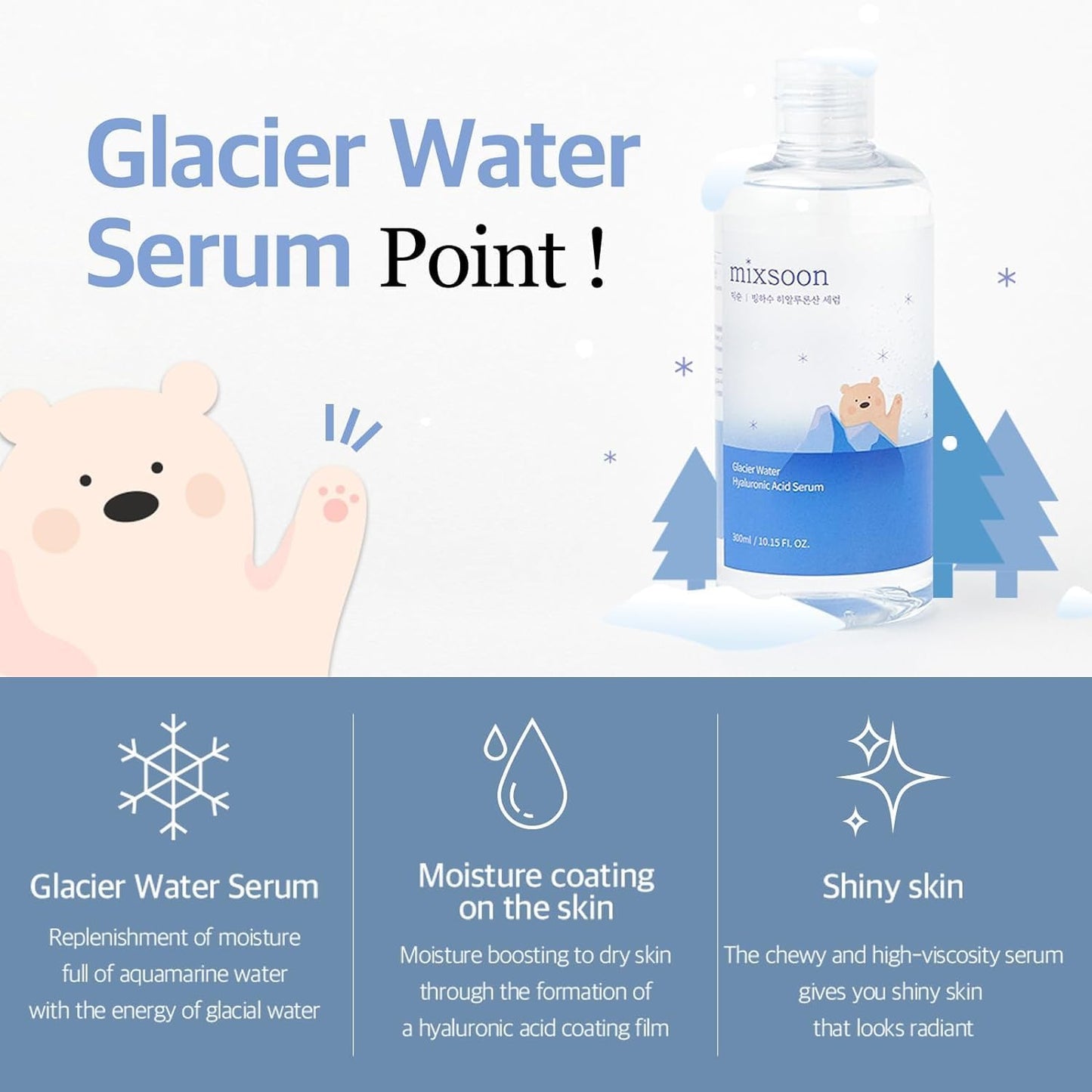 Mixsoon - Glacier Water Hyaluronic Acid Serum - 300 ml