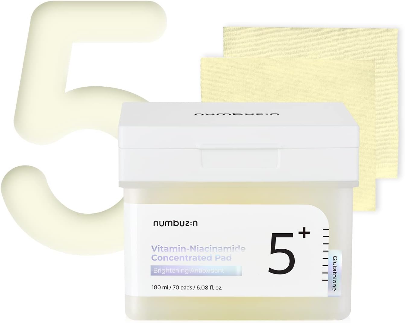 Numbuzin No.5 Vitamin-Niacinamide Concentrated Pad 70 Pads – Korean brightening toner pads for dark spots and dull skin in Pakistan