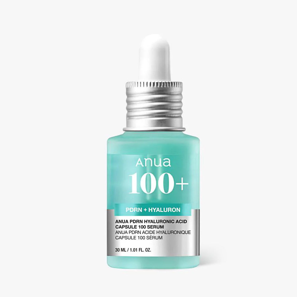 Anua PDRN Hyaluronic Acid Capsule 100 Serum 30ml – premium Korean serum for deep hydration, skin repair, anti-aging, collagen boosting, brightening, and barrier strengthening – available online in Pakistan at Kobliss.pk, authentic Anua skincare.