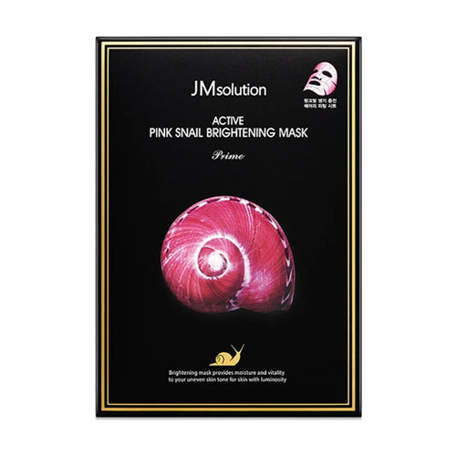 JMsolution Active Pink Snail Brightening Mask Prime for brightening dull skin and reducing dark spots, with Pink Snail Mucin, available in Pakistan.