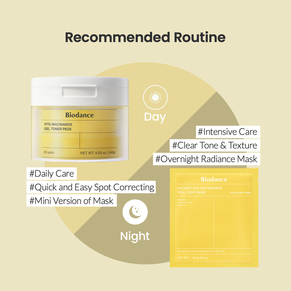 Biodance Vita Niacinamide Gel Toner Pads