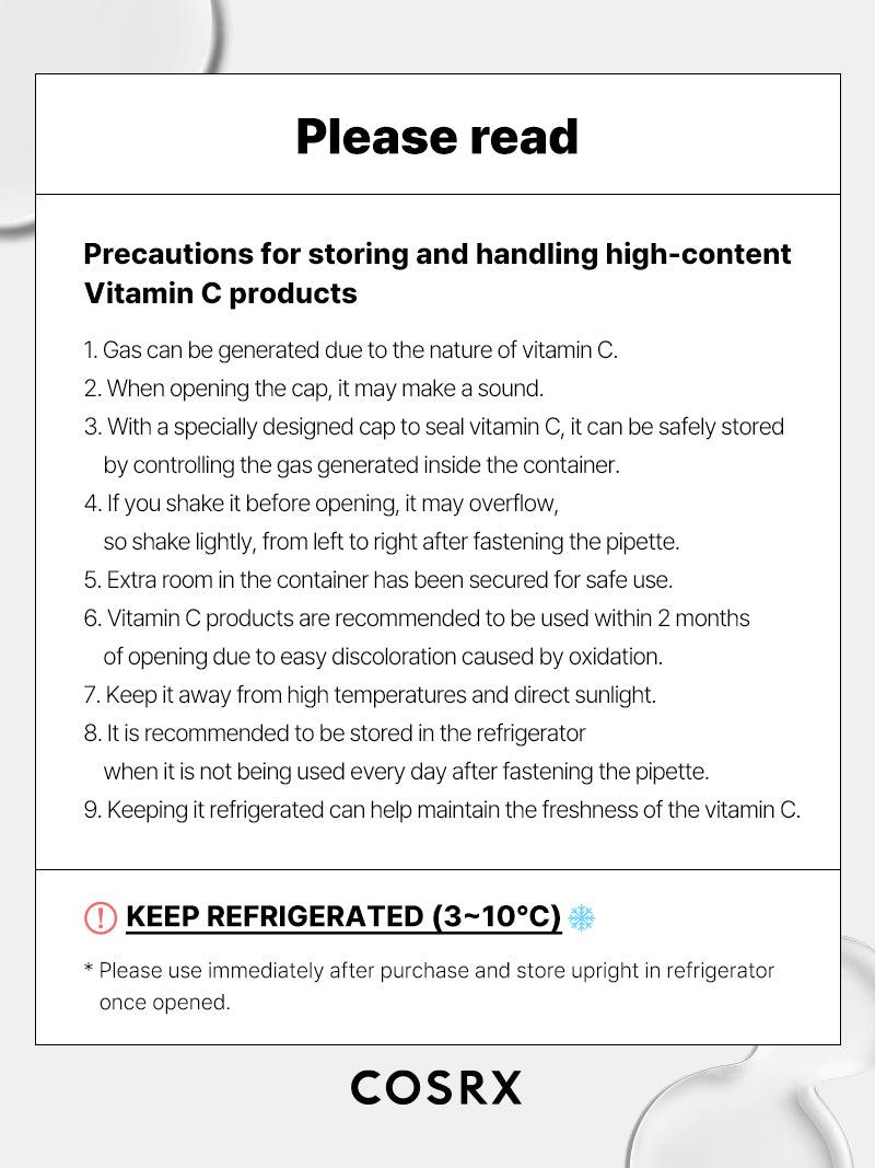 Cosrx – The Vitamin C23 Super Vitamin E + Hyaluronic Acid 20ml