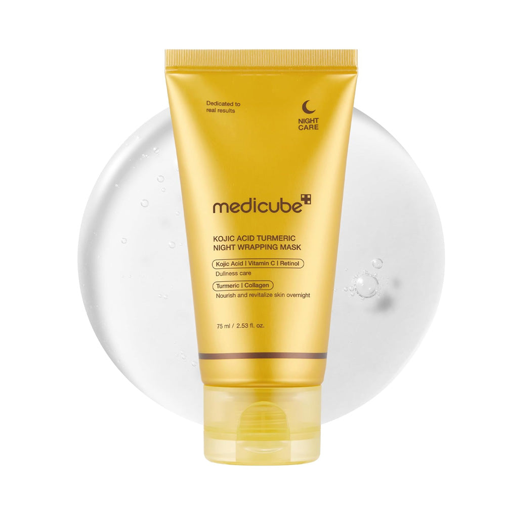 Medicube Kojic Acid Turmeric Night Wrapping Mask 75ml – Brightening overnight mask for dark spots & pigmentation | Kobliss Pakistan